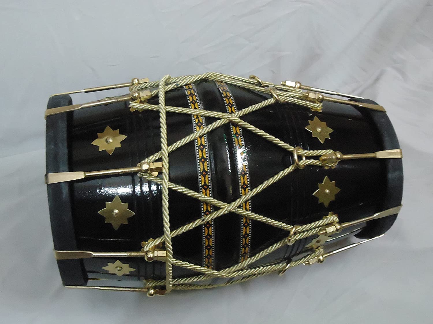 Handmade Wooden Dholak, Traditional Indian Folk Drum, Musical Instru